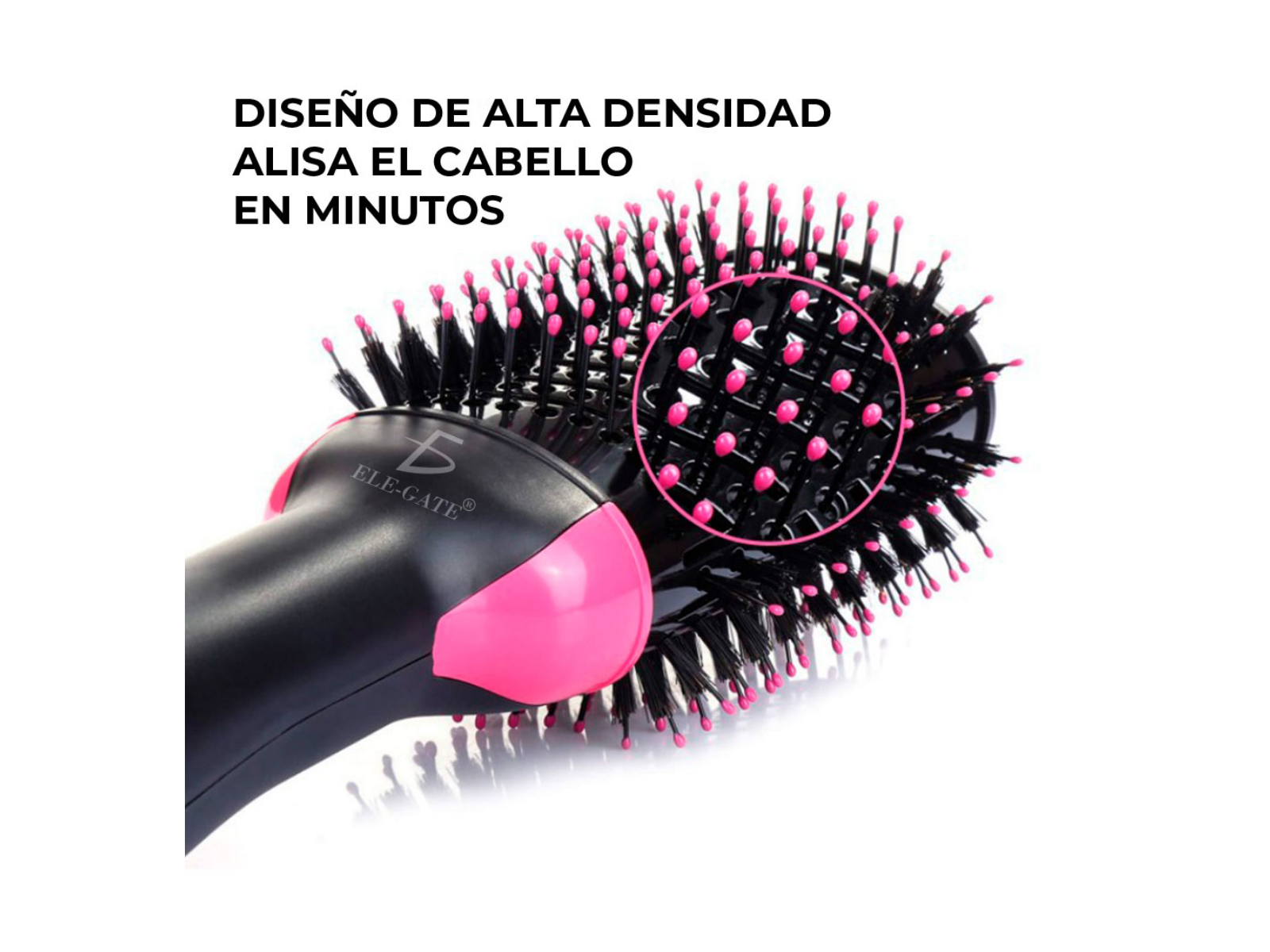 Cepillo Secador Cabello Eléctrico Alisador Rizador 3 En 1