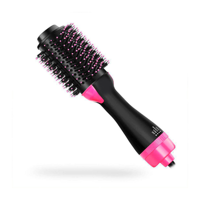 Cepillo Secador Cabello Eléctrico Alisador Rizador 3 En 1